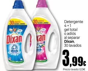 Oferta de Dixan - Detergente Gel Total O Adios Al Separar por 3,99€ en Unide Supermercados