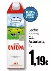 Oferta de Central Lechera Asturiana - Leche Entera por 1,19€ en Unide Supermercados