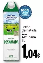 Oferta de Central Lechera Asturiana - Leche Desnatada por 1,04€ en Unide Supermercados