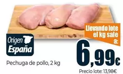 Oferta de Pechuga De Pollo por 6,99€ en Unide Supermercados