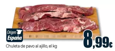 Oferta de Chuleta De Pavo Al Ajillo por 8,99€ en Unide Market