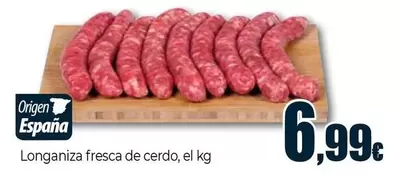 Oferta de Longaniza Fresca De Cerdo por 6,99€ en Unide Market