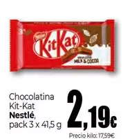 Oferta de Nestlé - Chocolatina Kit-kat por 2,19€ en Unide Market