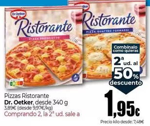 Oferta de Dr Oetker - Pizzas Ristorante por 3,89€ en Unide Market