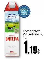 Oferta de Central Lechera Asturiana - Leche Entera por 1,19€ en Unide Market