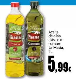 Oferta de La Masía - Aceite De Oliva Clasico O Sumum por 5,99€ en Unide Market