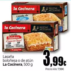 Oferta de La Cocinera - Lasana Bolonesa O De Atun por 3,99€ en Unide Market