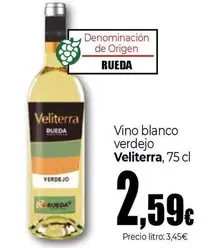 Oferta de Veliterra - Vino Blanco Verdejo por 2,59€ en Unide Market