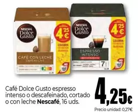 Oferta de Nescafé - Cafe Dolce Gusto Espresso Intenso O Descafeinado, Cortado O Con Leche por 4,25€ en Unide Market