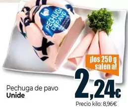 Oferta de Unide - Pechuga De Pavo por 2,24€ en Unide Market