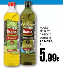 Oferta de La Masía - Aceite De Oliva Clasico O Sumum por 5,99€ en Unide Market