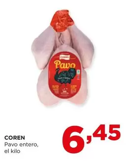 Oferta de Coren - Pavo Entero por 6,45€ en Alimerka