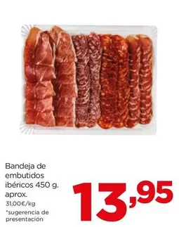 Oferta de Bandeja De Embutidos Ibéricos por 13,95€ en Alimerka