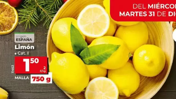 Oferta de Limon por 1,5€ en Dia