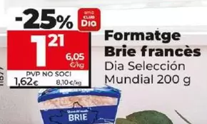 Oferta de Dia Seleccion Mundial - Queso Brie Frances por 1,21€ en Dia