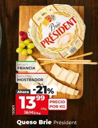 Oferta de Président - Queso Brie por 13,99€ en Dia