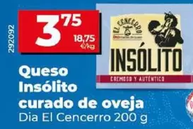 Oferta de Dia El Cencerro - Queso Insolito Curado De Oveja por 3,75€ en Dia