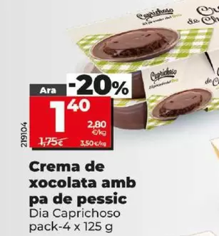 Oferta de Dia Caprichoso - Crema De Chocolate Con Bizcocho por 1,4€ en Dia