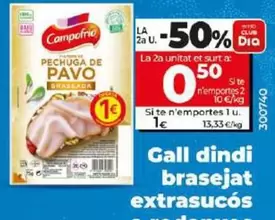 Oferta de Campofrío - Pavo Braseado Extrajugoso En Ionchas  por 1€ en Dia