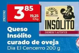 Oferta de Dia El Cencerro - Queso Insolito Curado De Oveja por 3,85€ en Dia