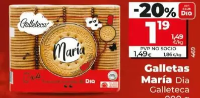 Oferta de Dia Galleteca - Galletas Maria por 1,19€ en Dia