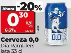 Oferta de Dia Ramblers - Cerveza 0,0 por 0,3€ en Dia