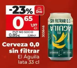 Oferta de El Aguila - Cerveza 0,0 por 0,65€ en Dia