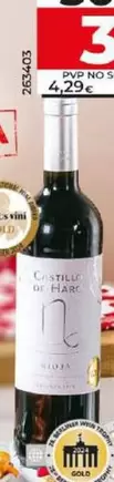 Oferta de Castillo De Haro - Vino Tinto Crianza D.O.Ca. Rioja por 3€ en Dia