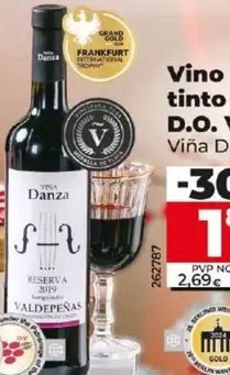 Oferta de Viña Danza - Vino Tinto Reserva D.O. Valdepeñas por 1,88€ en Dia