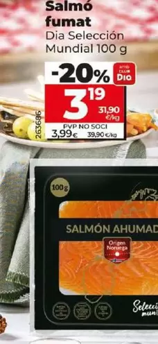 Oferta de Dia Seleccion Mundial - Salmon Ahumado por 3,19€ en Dia