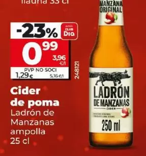 Oferta de Ladrón De Manzanas - Cider De Manzana  por 0,99€ en Dia