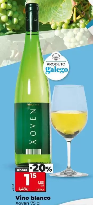 Oferta de Xoven - Vino Blanco por 1,15€ en Dia