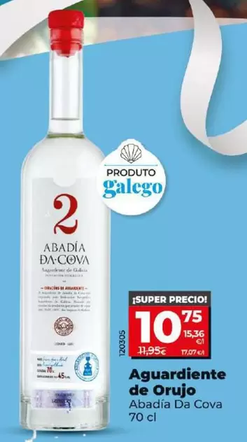 Oferta de Abadia Da Cova - Aguardiente De Orujo por 10,75€ en Dia