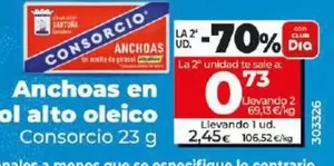 Oferta de Consorcio - Anchoas En Aceite De Girasol Alto Oleico por 2,45€ en Dia