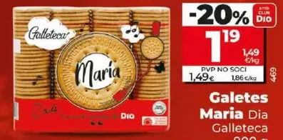 Oferta de Dia Galleteca - Galletas Maria por 1,19€ en Dia