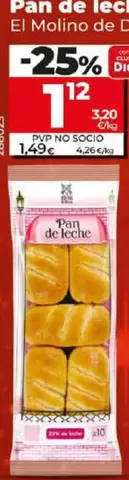 Oferta de El Molino De Dia - Pan De Leche por 1,12€ en Dia