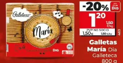 Oferta de Dia Galleteca - Galletas Maria por 1,2€ en Dia