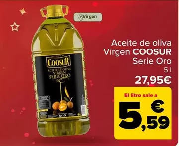 Oferta de Coosur - Aceite De Oliva Virgen Serie Oro por 27,95€ en Carrefour