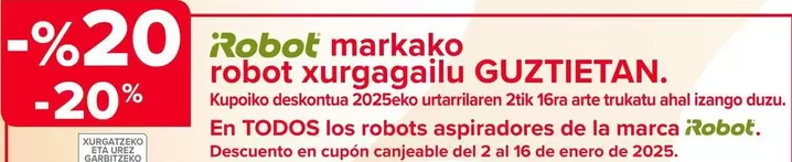 Oferta de  Irobot - En Todos Los Robots Aspiradores  De La Marca en Carrefour