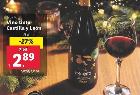 Oferta de Encanto - Vino Tinto Castilla Y Leon por 2,89€ en Lidl