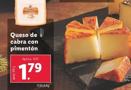 Oferta de Queso De Cabra Con Pimenton por 1,79€ en Lidl