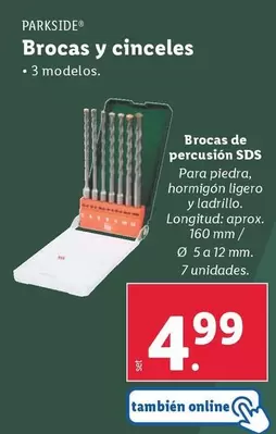 Oferta de Parkside - Brocas Y Cinceles por 4,99€ en Lidl