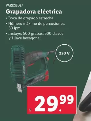 Oferta de Parkside - Grapadora Electrica por 29,99€ en Lidl