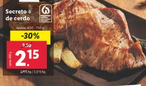 Oferta de Secreto De Cerdo por 2,15€ en Lidl