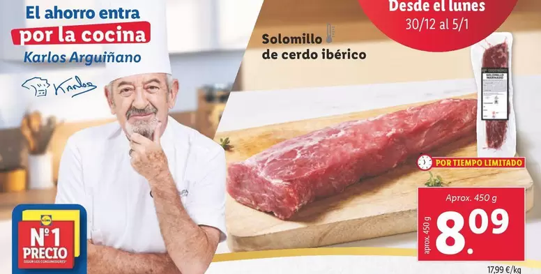 Oferta de Solomillo De Cerdo Iberico por 8,09€ en Lidl