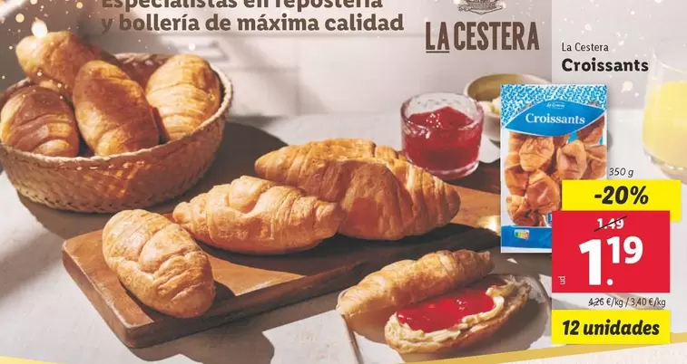 Oferta de La Cestera - Croissants por 1,19€ en Lidl