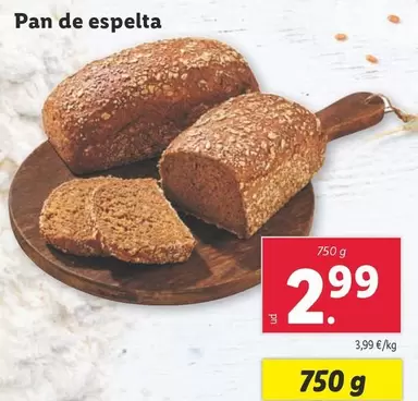 Oferta de Pan De Espelta por 2,99€ en Lidl