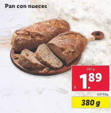 Oferta de Pan Con Nueces por 1,89€ en Lidl