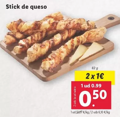 Oferta de Stick De Queso por 0,99€ en Lidl