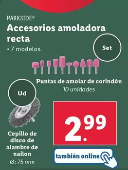 Oferta de Parkside - Accesorios Amoladora Recta por 2,99€ en Lidl